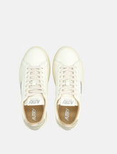 Autry Dallas white and gold low woman's sneakers - | Spazio Pritelli