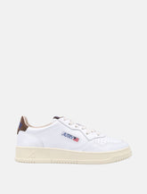 Autry Medalist white brown leather sneakers - | Spazio Pritelli