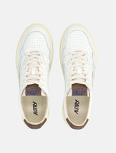 Autry Medalist white brown leather sneakers - | Spazio Pritelli