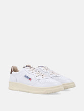 Autry Medalist white brown leather sneakers - | Spazio Pritelli