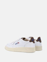 Autry Medalist white brown leather sneakers - | Spazio Pritelli