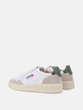 Autry Medalist white beige green leather sneakers - | Spazio Pritelli