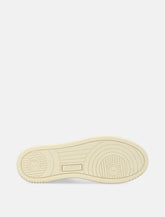 Autry Medalist leather and suese low sneakers - white black - | Spazio Pritelli