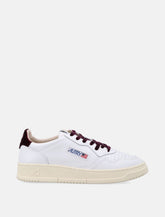 Autry Medalist white and burgundy leather woman's sneakers - | Spazio Pritelli