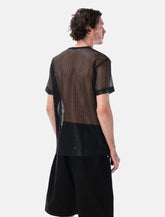Comme des Garçons Play mesh T-shirt with red heart - | Spazio Pritelli