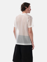 Comme des Garçons Play mesh T-shirt with red heart - | Spazio Pritelli