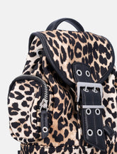 Ganni leopard nano backpack - | Spazio Pritelli