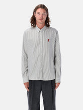 Ami Paris striped Ami De Coeur shirt - | Spazio Pritelli