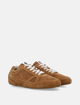 Marant Sennyh cognac suede leather sneakers - | Spazio Pritelli