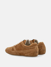 Marant Sennyh cognac suede leather sneakers - | Spazio Pritelli