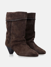 Isabel Marant Dalby draped suede boots - | Spazio Pritelli