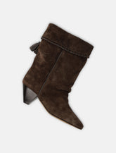 Isabel Marant Dalby draped suede boots - | Spazio Pritelli