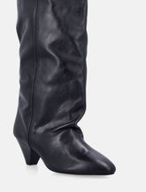 Isabel Marant Elita Black Suede Leather Boots - | Spazio Pritelli