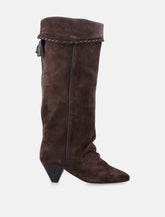Isabel Marant Elita Brown Suede Leather Boots - | Spazio Pritelli