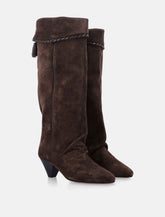 Isabel Marant Elita Brown Suede Leather Boots - | Spazio Pritelli