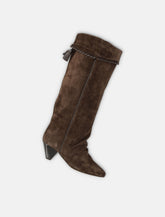 Isabel Marant Elita Brown Suede Leather Boots - | Spazio Pritelli