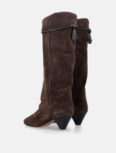 Isabel Marant Elita Brown Suede Leather Boots - | Spazio Pritelli