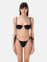 Reina Olga Carioca lurex adjustable bikini bottom - | Spazio Pritelli