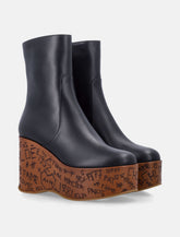 Chloé Maxime leather wedge ankle boots - | Spazio Pritelli