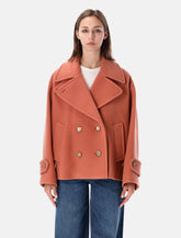 Cappotto rosa corto Chloé in lana - | Spazio Pritelli