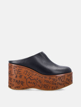 Chloé Maxime leather wedge mules - | Spazio Pritelli