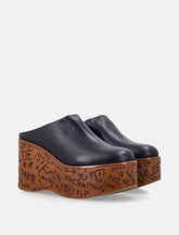 Chloé Maxime leather wedge mules - | Spazio Pritelli
