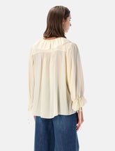 Chloé silk crêpe ruffle top - | Spazio Pritelli