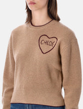 Maglia cropped Chloé in lana e cashmere - | Spazio Pritelli
