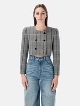Chloé cropped checked jacket - | Spazio Pritelli