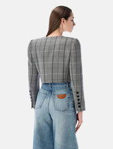 Chloé cropped checked jacket - | Spazio Pritelli