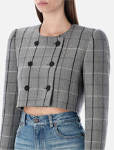 Chloé cropped checked jacket - | Spazio Pritelli