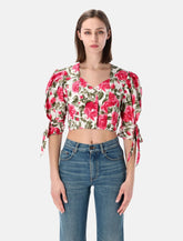 Chloé puff-sleeve cotton poplin top - | Spazio Pritelli