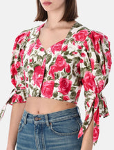 Chloé puff-sleeve cotton poplin top - | Spazio Pritelli