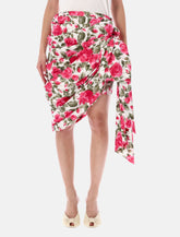 Chloé knee-length wrap skirt in floral poplin - | Spazio Pritelli