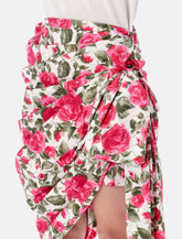Chloé knee-length wrap skirt in floral poplin - | Spazio Pritelli