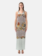 Jean Paul Gaultier Marinière Grape tank long dress - | Spazio Pritelli
