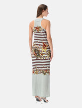 Jean Paul Gaultier Marinière Grape tank long dress - | Spazio Pritelli