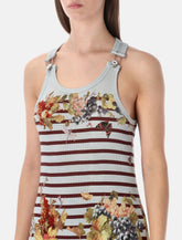 Jean Paul Gaultier Marinière Grape tank long dress - | Spazio Pritelli