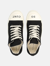 Rick Owens Drkshdw "So Cunt" low canvas sneakers - | Spazio Pritelli