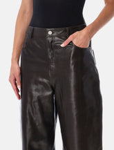 Arma Ece leather barrel trousers - | Spazio Pritelli