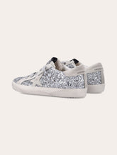 Golden Goose Full Silver Glitter Superstar Sneakers for girl - | Spazio Pritelli