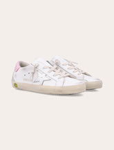 Golden Goose kids Super-Star white and pink leather sneakers - | Spazio Pritelli