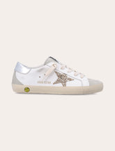 Golden Goose Kids Super-Star white leather sneakers - | Spazio Pritelli