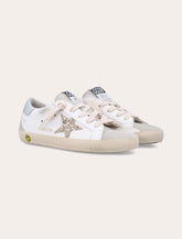 Golden Goose Kids Super-Star white leather sneakers - | Spazio Pritelli