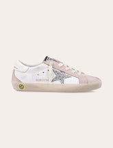 Golden Goose Pink Nubuk and Glitter Superstar Sneakers - | Spazio Pritelli