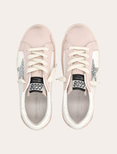 Golden Goose Pink Nubuk and Glitter Superstar Sneakers - | Spazio Pritelli