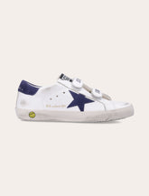 Golden Goose kids Old School white and blue depths sneakers - | Spazio Pritelli