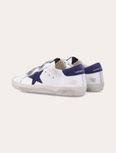 Golden Goose kids Old School white and blue depths sneakers - | Spazio Pritelli