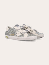 Golden Goose kids Old School glitter and leather sneakers - | Spazio Pritelli