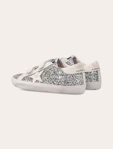 Golden Goose kids Old School glitter and leather sneakers - | Spazio Pritelli